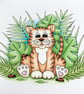 Cute Tiger Card - Blank Card - Birthday Card - Any Occasion - Jungle Tiger  - Image 4