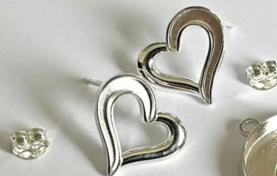 925 Silver Earrings Kit. For acrylic, Ceralun, Etc. By JewelleryMaker.