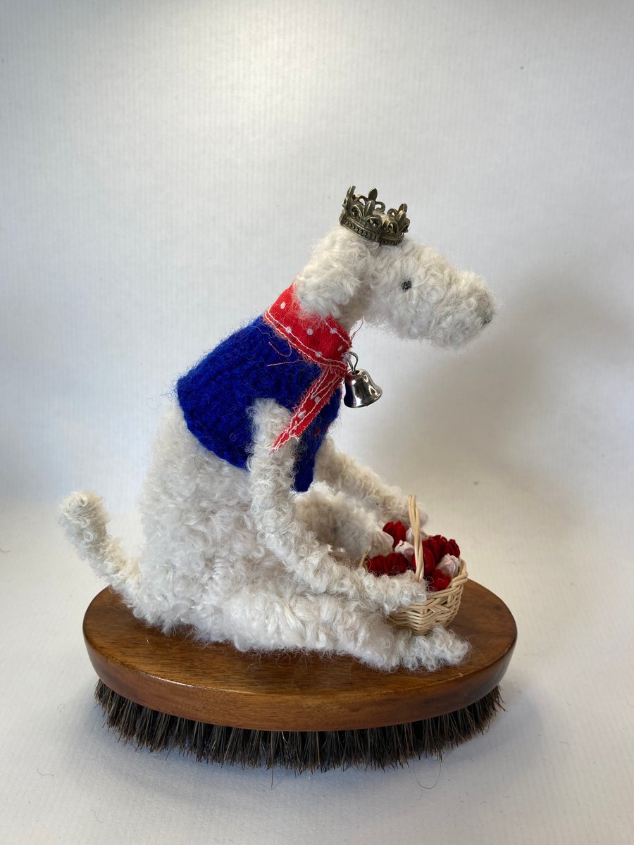 Louis - Lurcher with Flowers