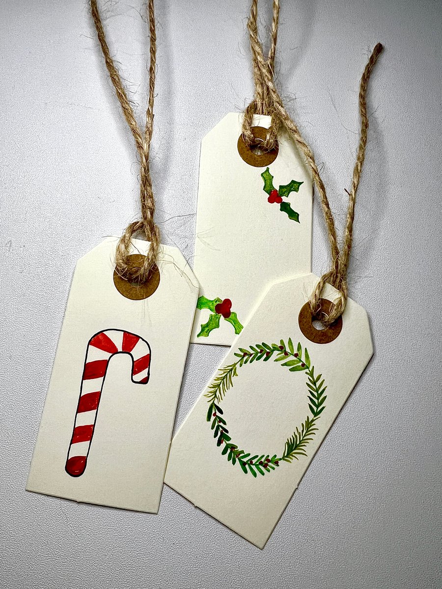Set of 3 gift tags- Christmas gift tags