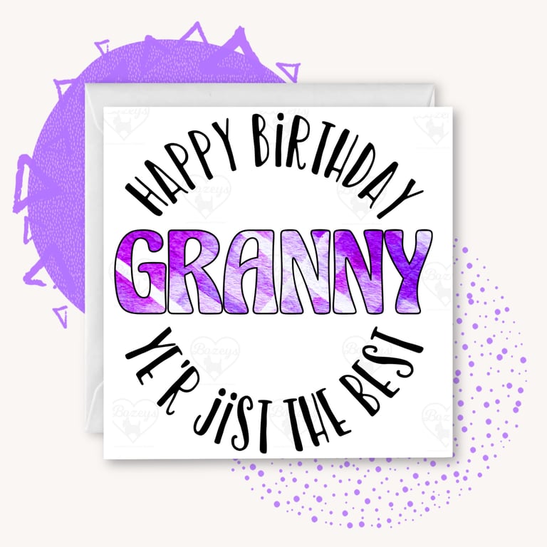 Happy Birthday Granny Tartan Doric Card