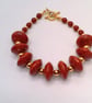 Pressed Coral Saucers & Gold Plated Spacers 3 Piece Jewellery Set, Gift for Her - Image 7