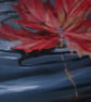 Lake Ontario, Autumnal coloured leaf floating on water, origianal landscape - Image 4