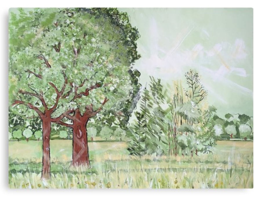 Canvas Print Taken From The Original Oil Painting ‘Green And Pleasant Land’