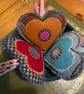 Hand stitched Lavender heart (FH6) - Image 2
