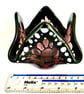 Handmade Plum Fused Glass Butterfly Handkerchief Candle Holder - Image 7