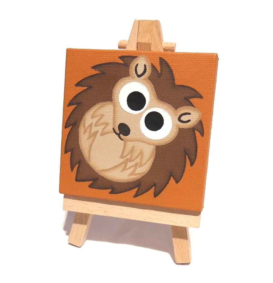 UY Hedgehog Mini Canvas and Easel