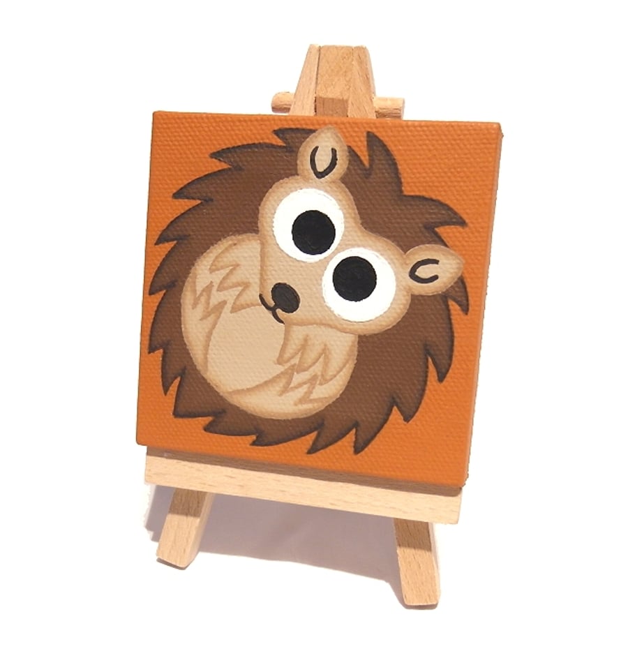 Hedgehog Mini Canvas and Easel