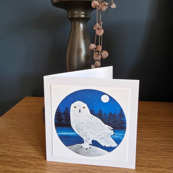 Snowy Owl Christmas Card