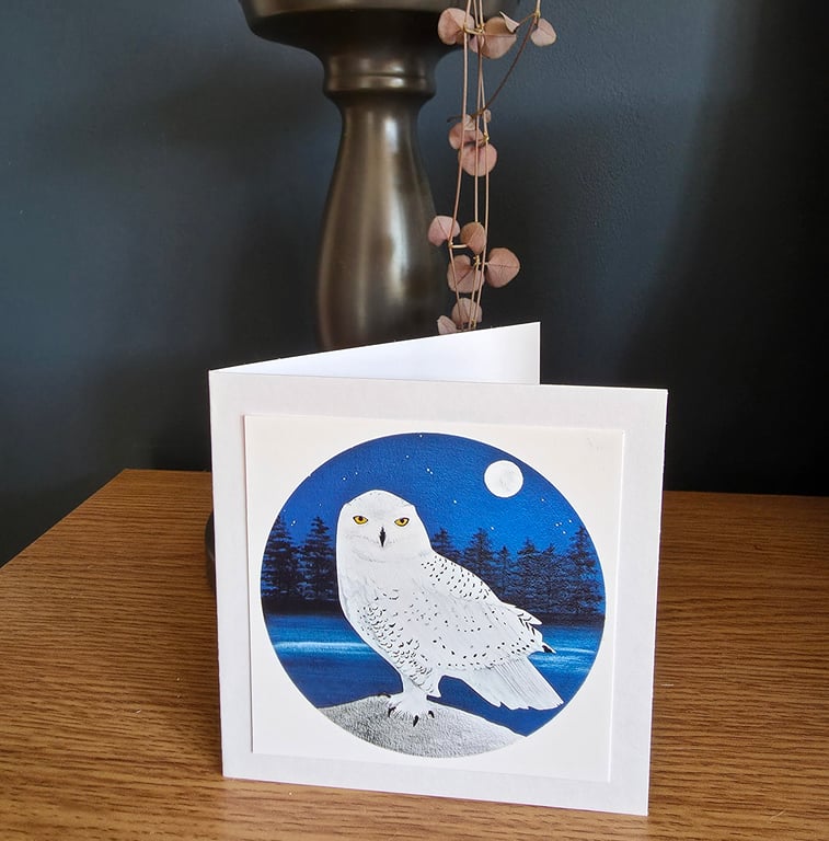 Snowy Owl Christmas Card