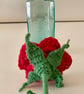 Single red rose in an antique bottle - Image 9