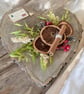 Rustic Christmas Heart Wall Decoration. Wooden Dear Santa Postcard Wall Decor 