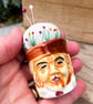 Toby jug style egg cup embroidered pincushion - Image 2