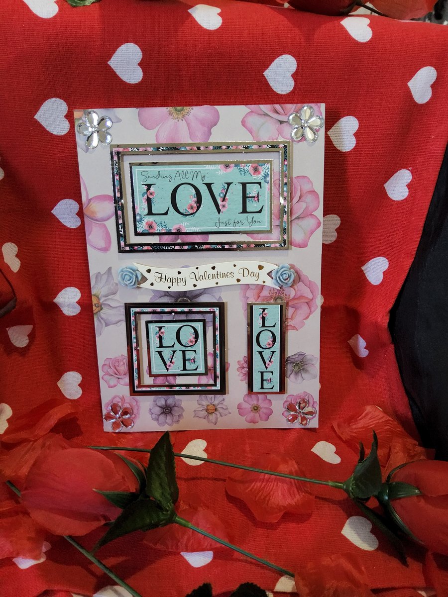 Valentines Greeting Card - Sending All My Love