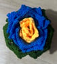 Handmade Crochet Flower Coasters Set of 6 with Basket - Image 6