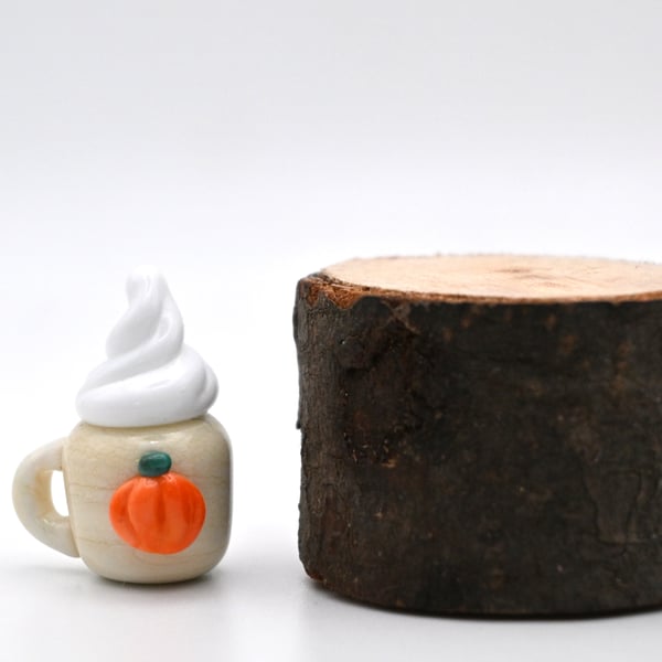 small glass pumpkin spice cup