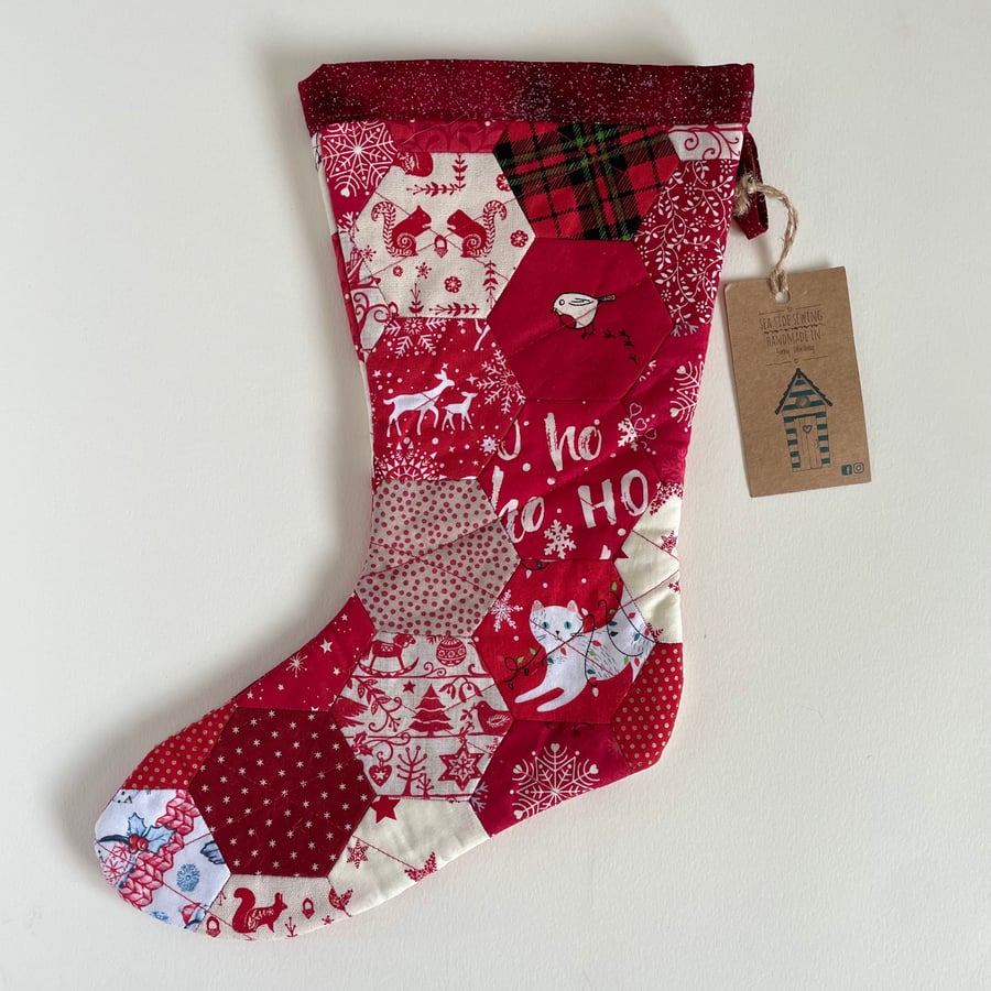 Christmas stocking - English Paper Piecing 