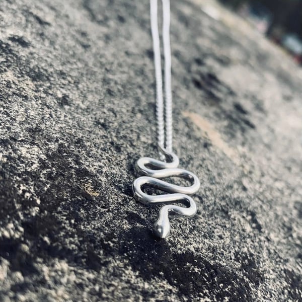 Silver Snake Necklace