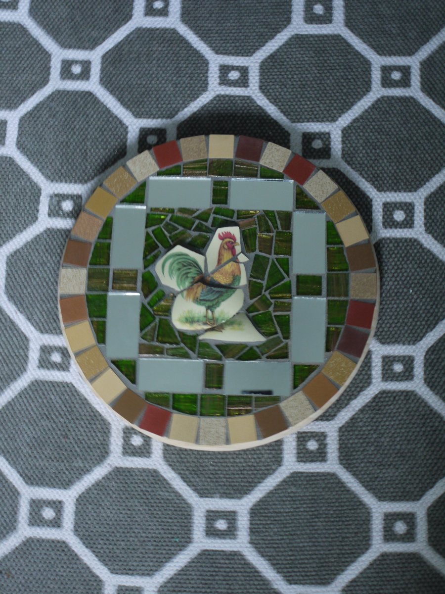 Cockerel mosaic panel (price includes postage)