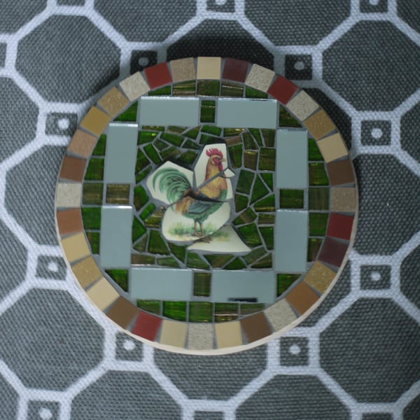 Cockerel mosaic panel (price includes postage)