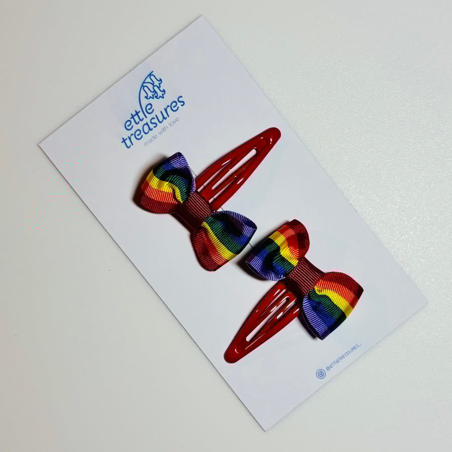 Pride Rainbow Hair Clips