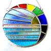 Rainbow Moon and Sea Suncatcher Stained Glass 006