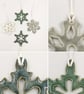 Ceramic Snowflake Tree Decorations - Image 2