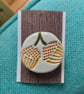Handmade Ceramic Acorn brooch, Hand Made Badge - Image 1