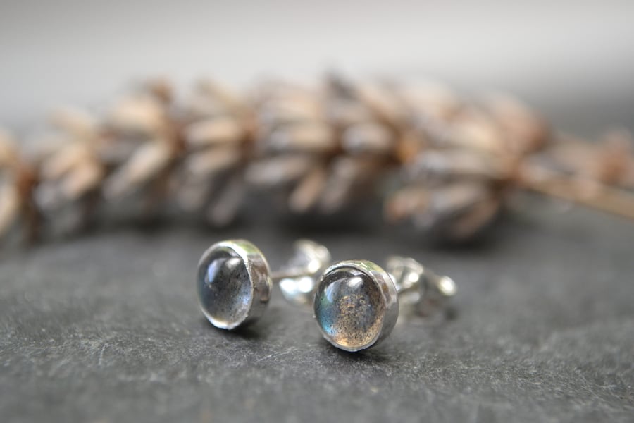 Labradorite and sterling silver earrings