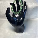 Stretch bracelet, green bracelet, tree of life, 