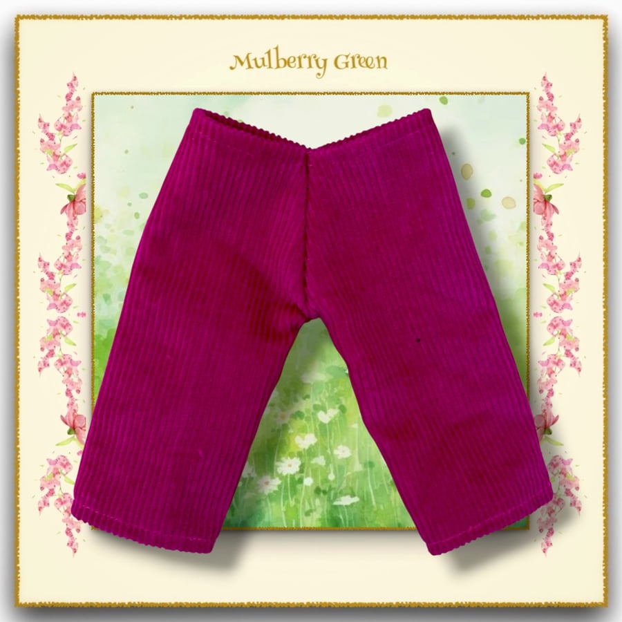 Raspberry Pink Corduroy Trousers