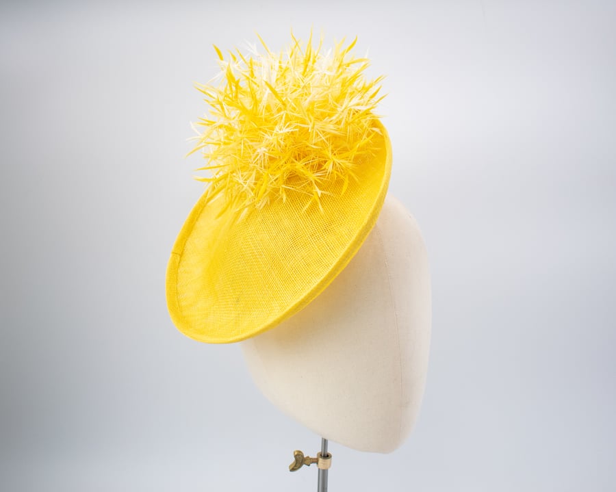 Yellow Fascinator Hat 
