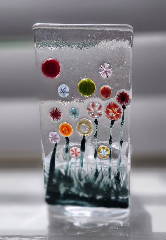 Fused Glass Sun-catcher, tealight holder