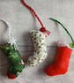 Scrapbox Stocking Set - 3 Mini Christmas Stocking Tree Decorations - Image 2