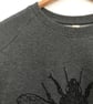 Bee unisex dark grey raglan sweatshirt organic cotton   - Image 2