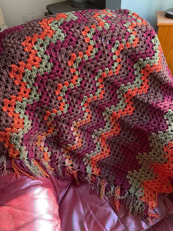 Stardust Crochet Blanket - Autumn Falls
