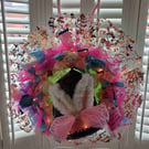 Top Hat with Bunny Ears Wreath 