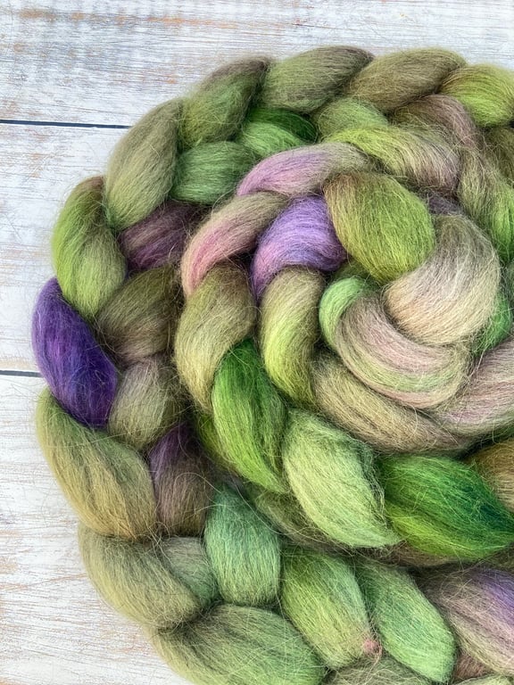 Grey Faroe Spinning Fibre 100g Bilberry