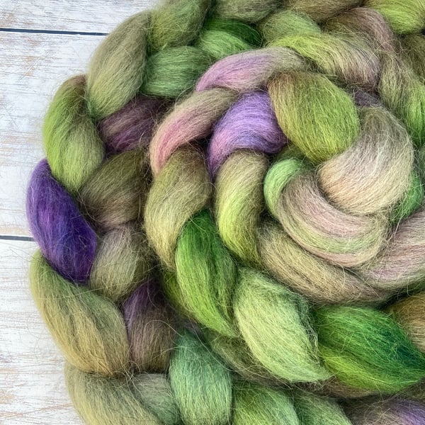 Grey Faroe Spinning Fibre 100g Bilberry