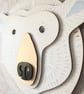 Polar Bear Head Wooden Wall Decoration (Cruelty free taxidermy) - Image 2