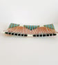 Fused glass strip-cut patterned decorative dish, amber waves - Image 6