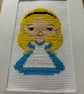 Alice cross stitch card 