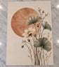 Minimalist Lotus Wall Art - Terracotta Zen Print (Physical Print) - Image 2