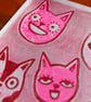 Seven Cats, 2-colour risograph print - Image 3