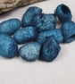 10 Indigo Blue Naturally Dyed Silk Cocoons - Image 1