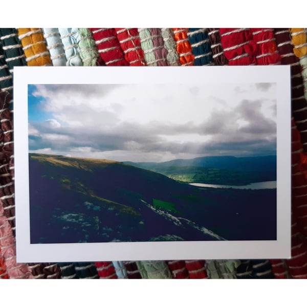 Mynydd Llangorse, Bannau Brycheiniog, A6 Greetings Card Mountain Landscape Photo