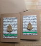 Three Festive Ceramic Tree Christmas Cards, Simple Rustic