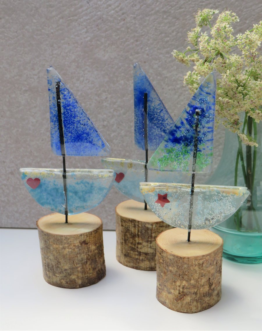 Handmade Fused Glass Boat