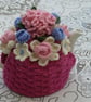 Crochet Tea Cosy/Cosie/Cozy Pink (Made to order) - Image 1