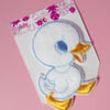 Vintage Blue Duck Motif